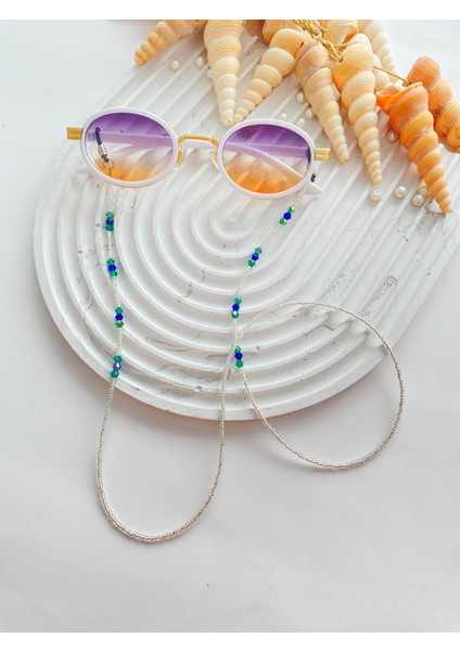 Renkli Boncuklu Kadın Gözlük Ipi