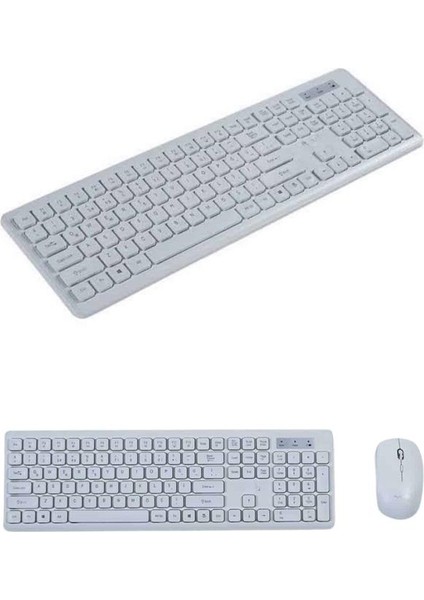Wizard 2.4 Ghz Wireless Kablosuz Klavye Mouse Seti Tv Pc Uyumlu