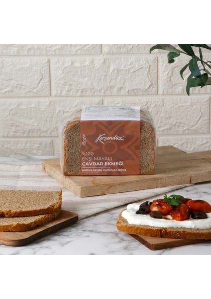 %100 Tam Çavdar Ekşi Mayalı Ekmek (500 gr)