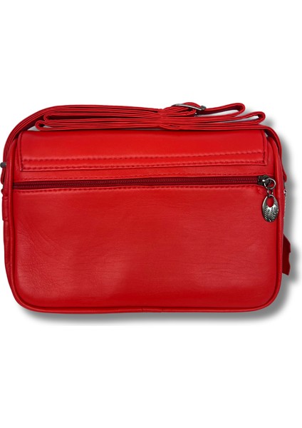 Hakiki Kuzu Derisi Kırmızı Bayan Omuz Çantası 23X16X6 fırsatları