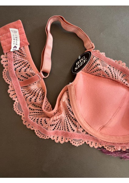 Pembe Dantelli Büyük Beden Sütyen (Big Size) fiyatları
