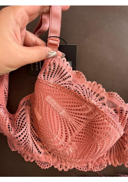 Pembe Dantelli Büyük Beden Sütyen (Big Size) fırsatları
