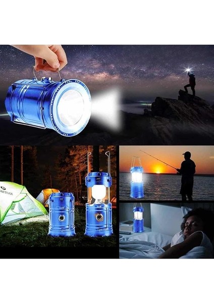 Wizard Solar Şarjlı Kamp Lambası Güneş Enerjili Kızaklı Kamp Feneri Çadır Feneri LED Işıldak indirimleri