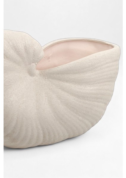 Salyangoz Seramik Bej Dekoratif Vazo (27X18 Cm) indirimleri