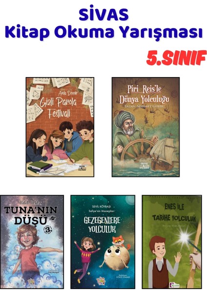Sivas Kitap Okuma Yarışması 5.sınıf Kitapları, 5 Kitap Set, 5.sınıf Masal Öykü