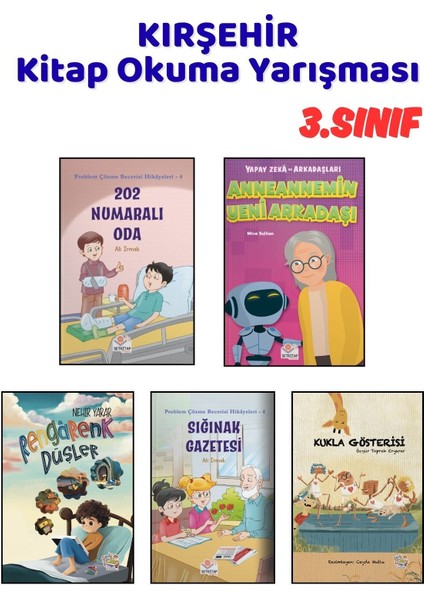 Kırşehir Kitap Okuma Yarışması 3.sınıf Kitapları, 5 Kitap Set, 3.sınıf Masal Öykü