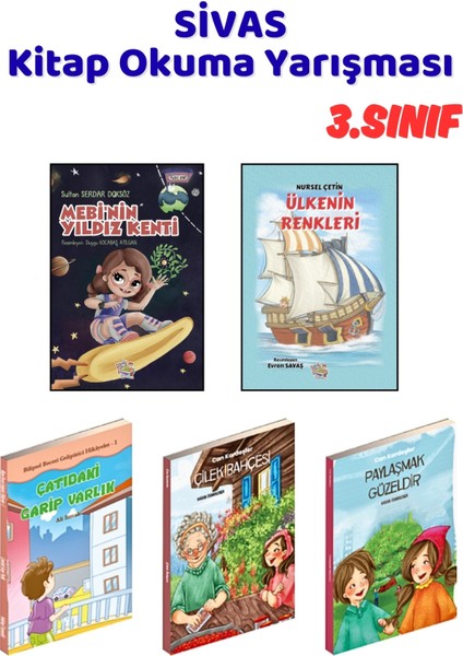 Sivas Kitap Okuma Yarışması 3.sınıf Kitapları, 5 Kitap Set, 3.sınıf Masal Öykü