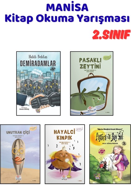 Manisa Kitap Okuma Yarışması 2.sınıf Kitapları, 5 Kitap Set, 2.sınıf Masal Öykü