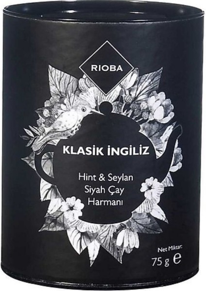 Klasik Ingiliz Hint ve Seylan Siyah Çay Harmanı 75 G