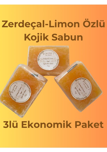 3 Adet Zerdeçal-Limon Özlü Kojik Asit Sabun 110GR x 3 Adet Avantaj