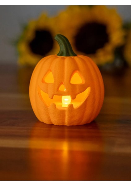 Cadılar Bayramı Balkabağı Mumluk – Tealight Işık Dahil Dekoratif Süs fiyatları