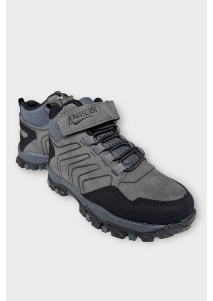 Çocuk Cırtlı Bağcık Detaylı Su ve Soğuk Geçirmez Bot Füme - Siyah fiyatları