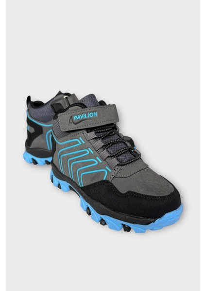 Çocuk Cırtlı Bağcık Detaylı Su ve Soğuk Geçirmez Bot Füme - Mavi fiyatları