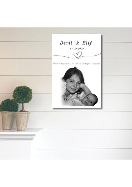 Kişiye Özel Çocukluk Fotoğrafı Birleştirme Posteri – Düğün, Anı ve Hediye- Çerçevesiz modelleri