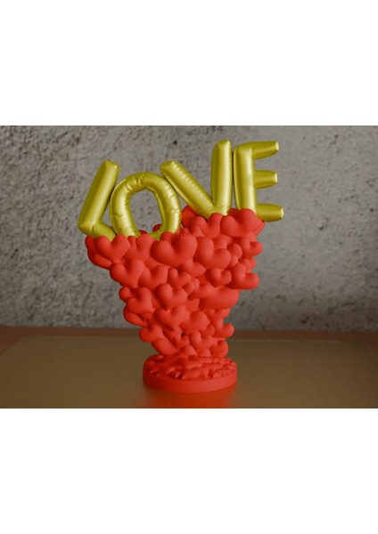 Love Yazılı Balon Bulutu Dekor – Romantik Masaüstü & Duvar Süsü