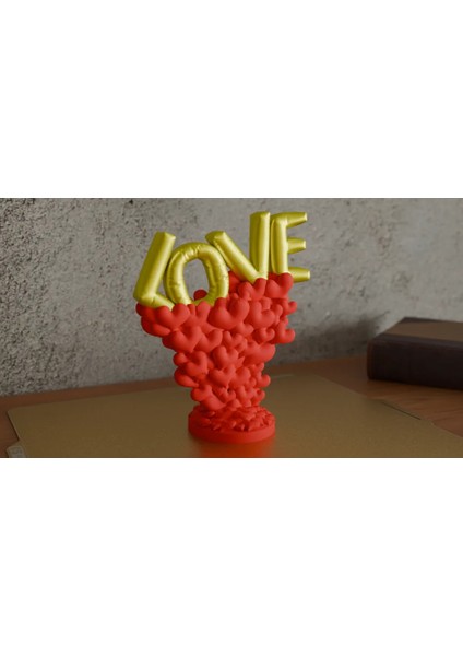 Love Yazılı Balon Bulutu Dekor – Romantik Masaüstü & Duvar Süsü modelleri