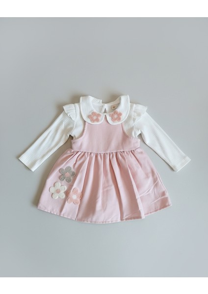Papatya Nakışlı Bebek Yaka Süzene Elbise modelleri