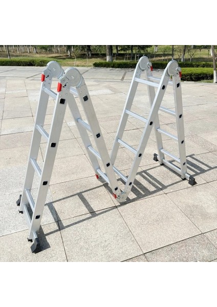 Çok Amaçlı Alüminyum Katlanır Akrobat Merdiven 150 kg Taşıma Kapasiteli EN131 Sertifikalı | 4x3 / 4x4 / 4x5 / 4x6 Basamak Seçenekleri fiyatları