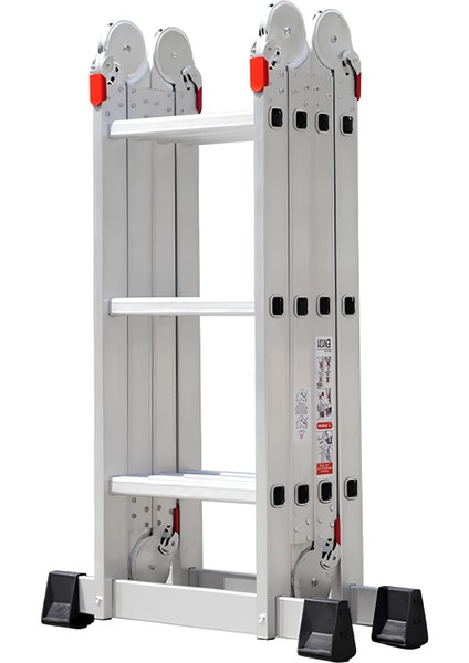 Çok Amaçlı Alüminyum Katlanır Akrobat Merdiven 150 kg Taşıma Kapasiteli EN131 Sertifikalı | 4x3 / 4x4 / 4x5 / 4x6 Basamak Seçenekleri fırsatları