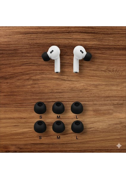 Yumuşak Silikon Kulaklık Uçları 6 Adet ( 2x Küçük - 2x Orta - 2x Büyük ) Kulaklık Pamuğu fırsatları