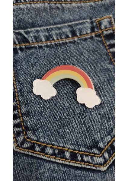 Kawaii Gökkuşağı Rozet Kawaii Rozet Kawaii Hediye Doğa Hediye Pin Kadın Broş Çanta Süsü