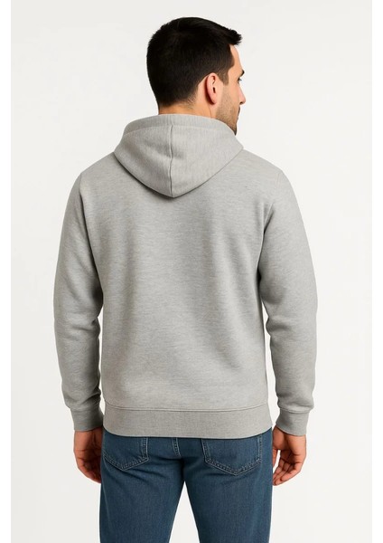 Monsi -Erkek Üç Iplik Kapüşonlu Tam Fermuarlı Kanguru Cepli Sweatshirt Hoodie fiyatları