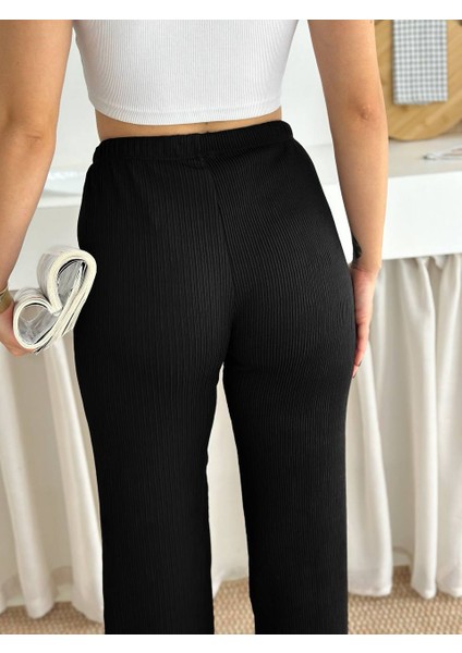 Akordiyon Fitilli Bol Paça Pantolon modelleri