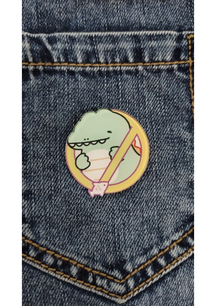 Timsahlar Giremez Rozet Kawaii Rozet Kawaii Hediye Sevimli Hayvan Hediye Broş Pin