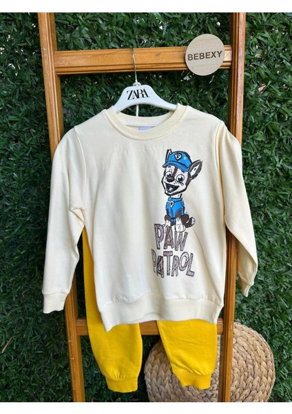 Paw Patronyazılı Sarı Alt Üst Takım 81/