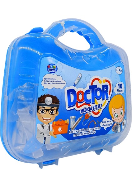 Çantalı Erkek Doktor Seti | Tıbbi Oyun Seti | 3+ Yaş Rol Yapma Oyuncak HB-15923