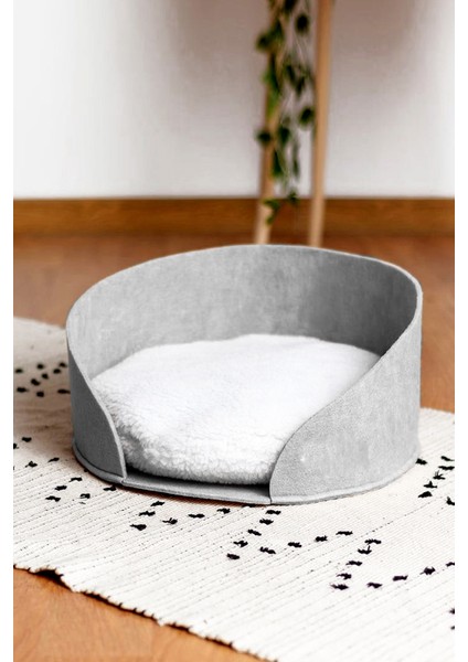 Yuvarlak Peluş Kedi Yatağı, Rahat ve Şık Evcil Hayvan Konforu Sağlar. indirimleri