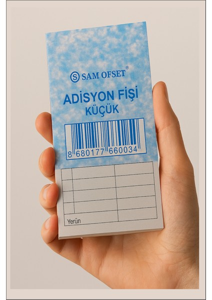 Sam Adisyon Bilgi Fişi, Adisyon Defteri Ölçüsü: 7X15 Cm. 100 Yapraklı, Numaralı 3 Cilt modelleri