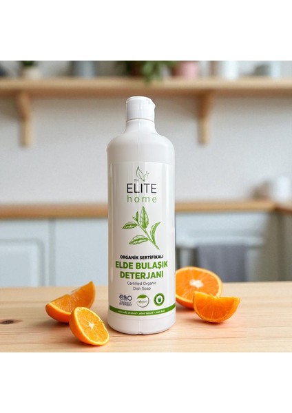 Organik ve Vegan Sertifikalı Elde Bulaşık Deterjanı 750 ml Portakal Yağlı