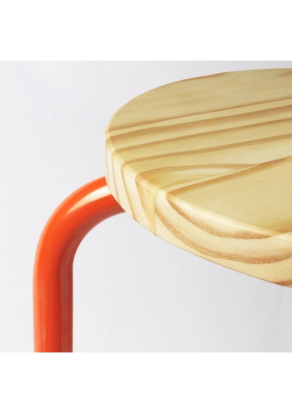 Domsten Tabure Turuncu Çam 45 Cm fırsatları