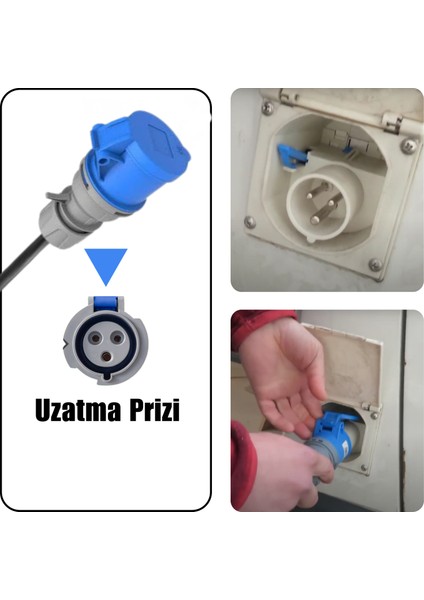 Karavan Elektrik Girişi Uzatma Kablosu 20 Metre 2x16A Fiş - 3x32A Priz fırsatları