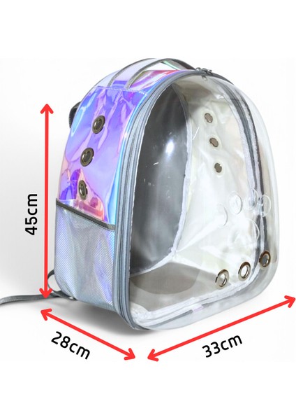Şeffaf Hologramlı Astronot Kedi ve Köpek Taşıma Çantası, Beyaz Renginde, Hafif ve Şık. modelleri