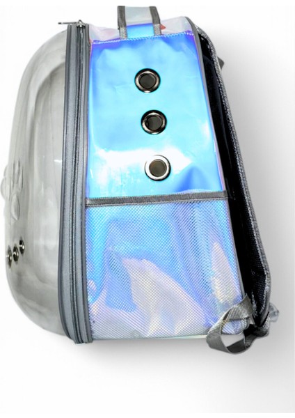 Şeffaf Hologramlı Astronot Kedi ve Köpek Taşıma Çantası, Beyaz Renginde, Hafif ve Şık. indirimleri