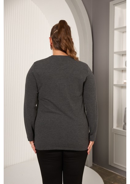 Büyük Beden Geometrik Taşlı Bluz fırsatları