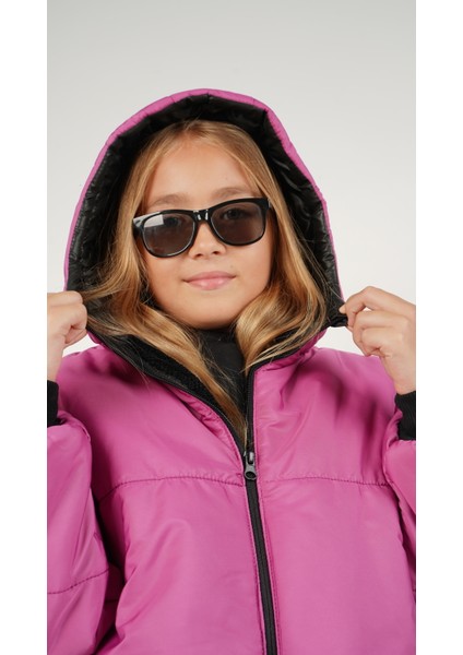 Kız Çocuk Su ve Rüzgar Geçirmez Içi Wersoftlu Kapüşonlu Mont fiyatları
