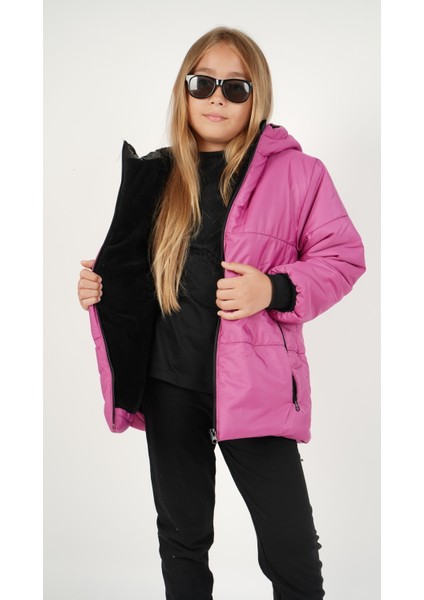 Kız Çocuk Su ve Rüzgar Geçirmez Içi Wersoftlu Kapüşonlu Mont fırsatları