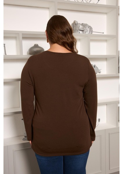 Büyük Beden Önü Taş Detay Bluz fırsatları