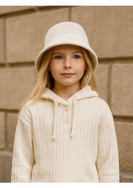 Kız Çocuk Pamuklu Kapüşonlu Püsküllü Sweatshirt modelleri