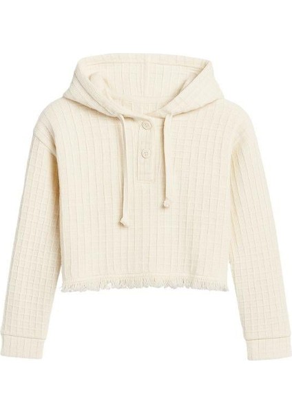 Kız Çocuk Pamuklu Kapüşonlu Püsküllü Sweatshirt fırsatları