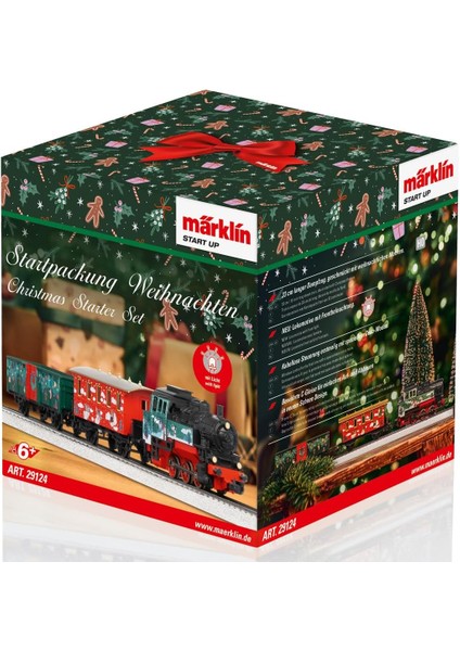 Start Up 29124 Christmas Başlangıç Seti | Ho Ölçek | LED Işıklı Buharlı Tren + Vagon + Ray Seti
