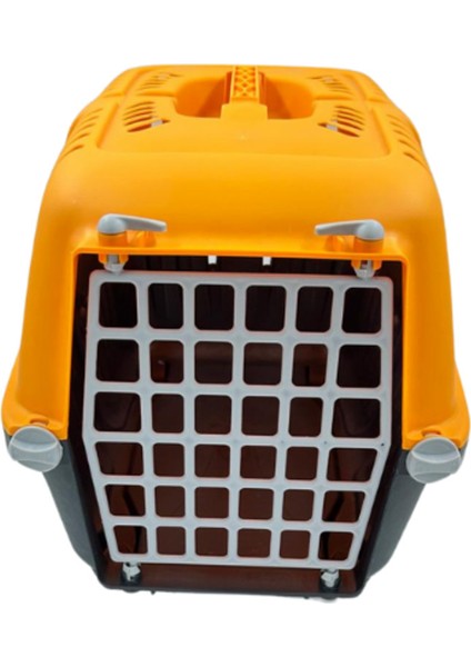 Turuncu Plastik Kedi ve Köpek Taşıma Çantası, 47X30X32 Cm, Hafif ve Kullanışlı