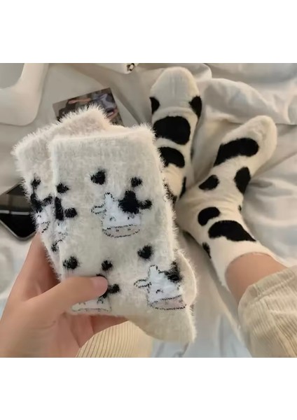 2’li Yumuşak Yıkamalı Peluş Uyku Çorabı