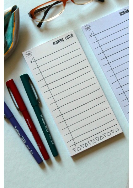 Mini Planners 3'lü Set | 9X18 cm | 5 Farklı Renk Seçeneği | Bugün, Bu Hafta, Alışveriş Listesi fırsatları