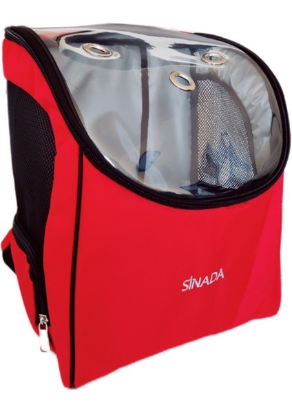 Kedi Köpek Taşıma Çantası Kırmızı, Hafif ve Pratik Tasarım