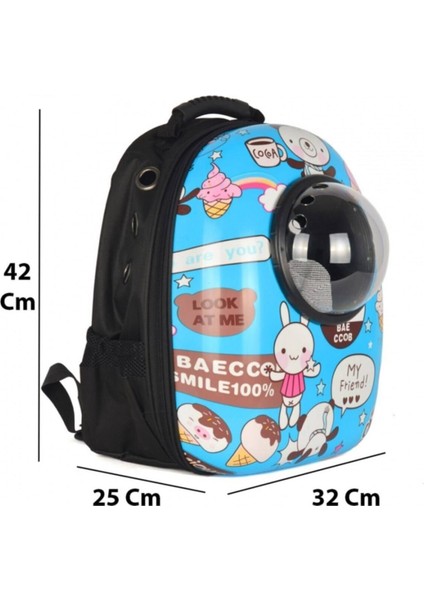 Siyah Evcil Hayvan Taşıma Çantası, Rahat ve Şık Sırt Çantası