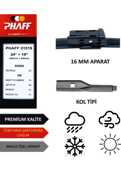 Volkswagen Golf 6 (2009-2012) Ön Silecek Süpürgesi 600MM + 480MM fiyatları